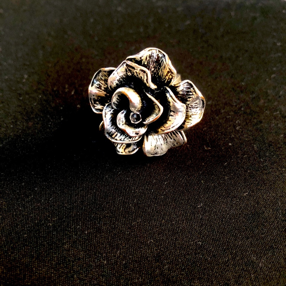 Silver Flower Ring - image 1